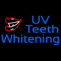 Uv Teeth Whitening In Blue With Lips Logo Leuchtreklame