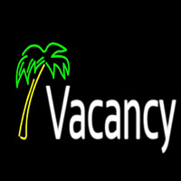 Vacancy With Tree Leuchtreklame
