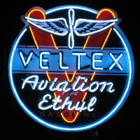 Velte  Aviation Gasoline Leuchtreklame