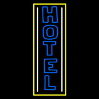 Vertical Blue Double Stroke Hotel 1 Leuchtreklame