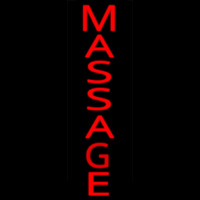 Vertical Red Massage Leuchtreklame