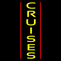 Vertical Yellow Cruises Leuchtreklame