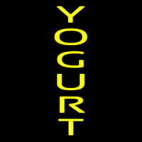 Vertical Yellow Yogurt Leuchtreklame