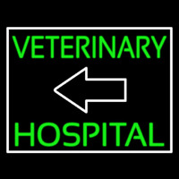 Veterinary Hospital With Arrow Leuchtreklame