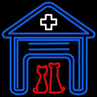 Veterinary Symbol With Home Leuchtreklame