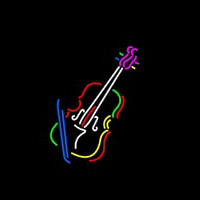 Violin With Logo Leuchtreklame