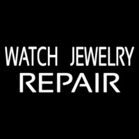 Watch Jewelry Repair Block White Leuchtreklame