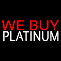 We Buy Platinum Leuchtreklame