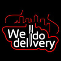 We Do Delivery Leuchtreklame