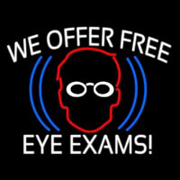 We Offer Free Eye E ams Leuchtreklame