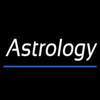 White Astrology Blue Line Leuchtreklame