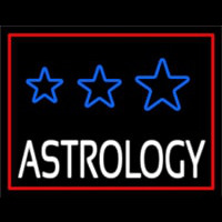 White Astrology Red Border Leuchtreklame