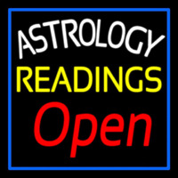 White Astrology Yellow Readings Red Open And Blue Border Leuchtreklame