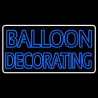 White Border Double Stroke Balloon Decorating Leuchtreklame