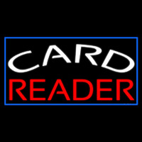 White Card Red Reader Leuchtreklame