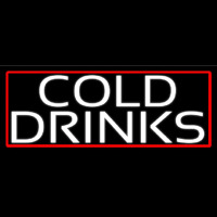 White Cold Drinks Leuchtreklame
