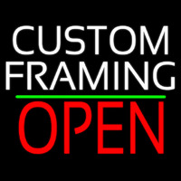 White Custom Framing With Open 1 Leuchtreklame