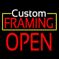White Custom Red Framing Open Leuchtreklame