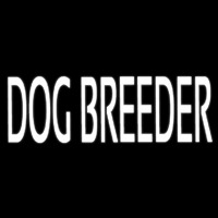 White Dog Breeder Leuchtreklame