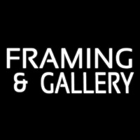 White Framing And Gallery Leuchtreklame