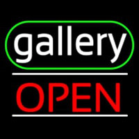 White Letters Gallery With Open 3 Leuchtreklame