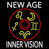 White New Age Inner Vision Leuchtreklame
