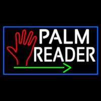 White Palm Reader With Green Arrow Leuchtreklame