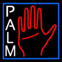 White Palm With Logo Leuchtreklame