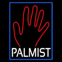 White Palmist Red Palm Leuchtreklame