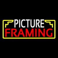 White Picture Framing With Frame Logo Leuchtreklame