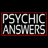 White Psychic Answers Leuchtreklame