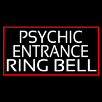 White Psychic Entrance Ring Bell Leuchtreklame