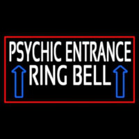 White Psychic Entrance Ring Bell Red Border Leuchtreklame