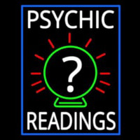 White Psychic Readings With Border Leuchtreklame