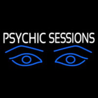 White Psychic Sessions With Blue Eye Leuchtreklame