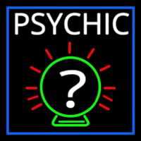 White Psychic With Border Leuchtreklame