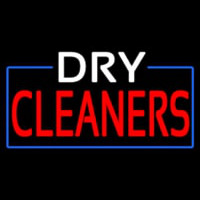White Red Dry Cleaners Leuchtreklame