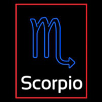 White Scorpio Zodiac Leuchtreklame