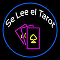 White Se Lee El Tarot And Cards Logo Leuchtreklame