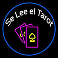 White Se Lee El Tarot And Cards Logo Leuchtreklame