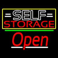 White Self Storage Block With Open 3 Leuchtreklame