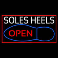 White Soles Heels Open Leuchtreklame