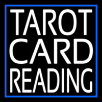 White Tarot Card Reading Leuchtreklame