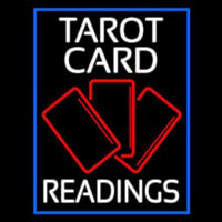 White Tarot Cards Readings Leuchtreklame