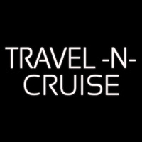 White Travel N Cruise Leuchtreklame