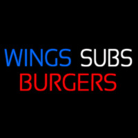 Wings Subs Burgers Leuchtreklame