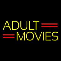 Yellow Adult Movies Leuchtreklame