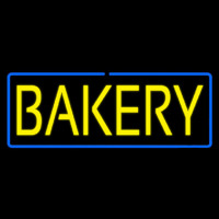 Yellow Bakery With Blue Border Leuchtreklame