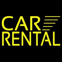 Yellow Car Rental Leuchtreklame