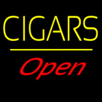 Yellow Cigars Open Line Leuchtreklame